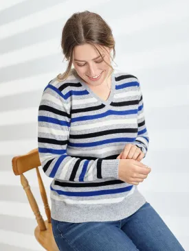 100% Mongolian Cashmere Stripe Sweater