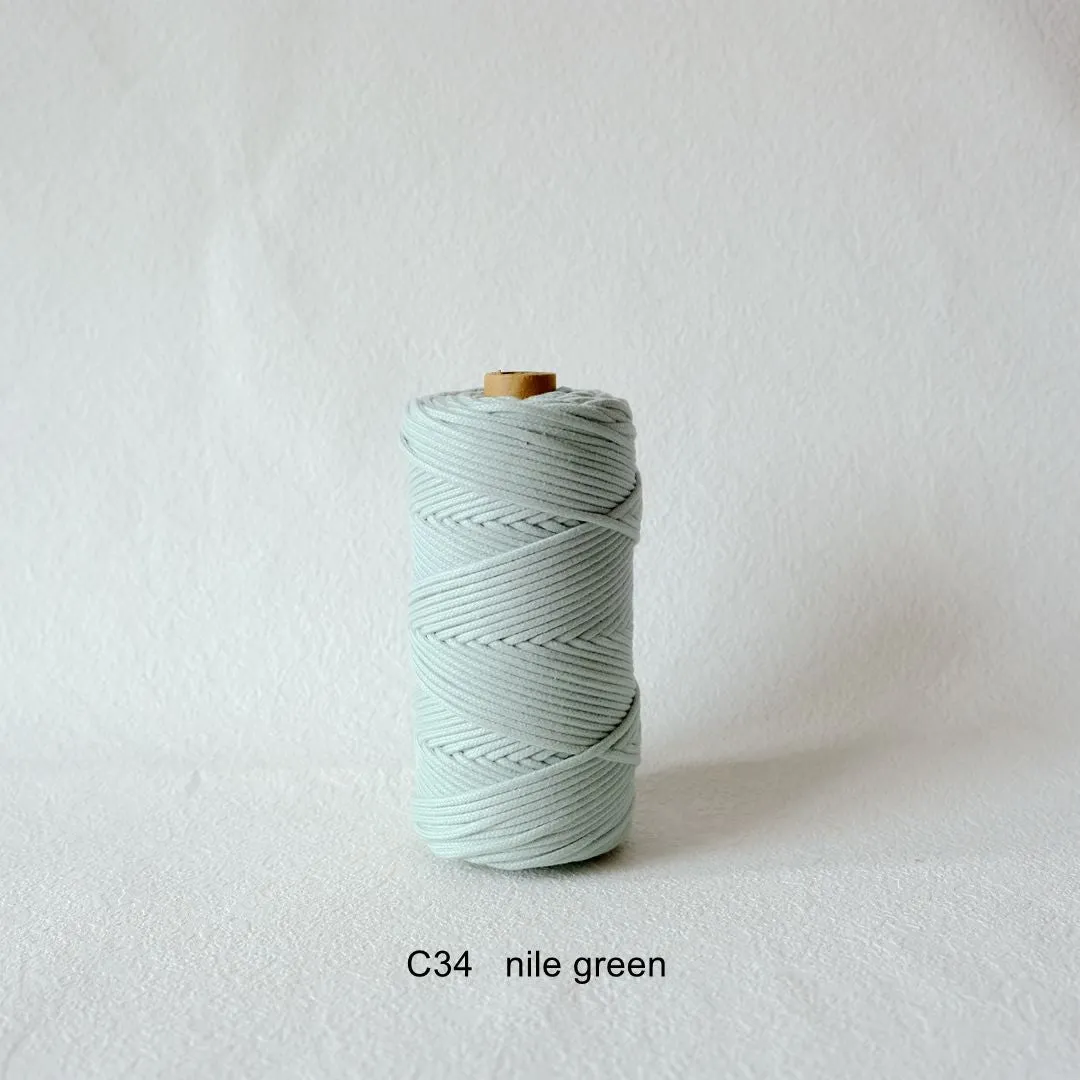 3MM MACRAME BRAIDED - CORED - NILE GREEN