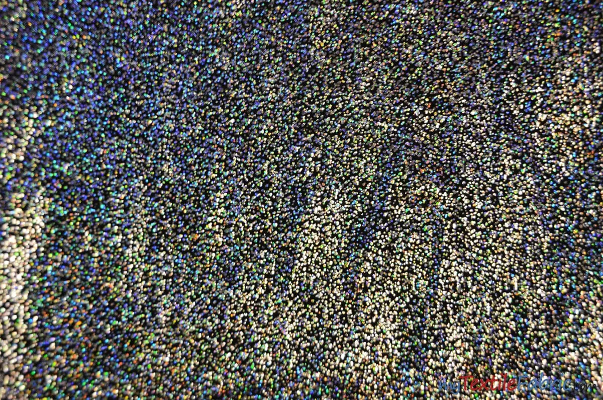 4 Way Stretch Dancewear Fabric | Pebbles Hologram Spandex | 58/60" Wide | Multiple Colors |