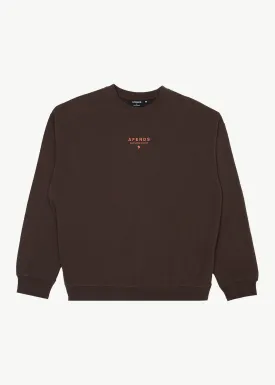 AFENDS Mens Space - Crew Neck - Coffee