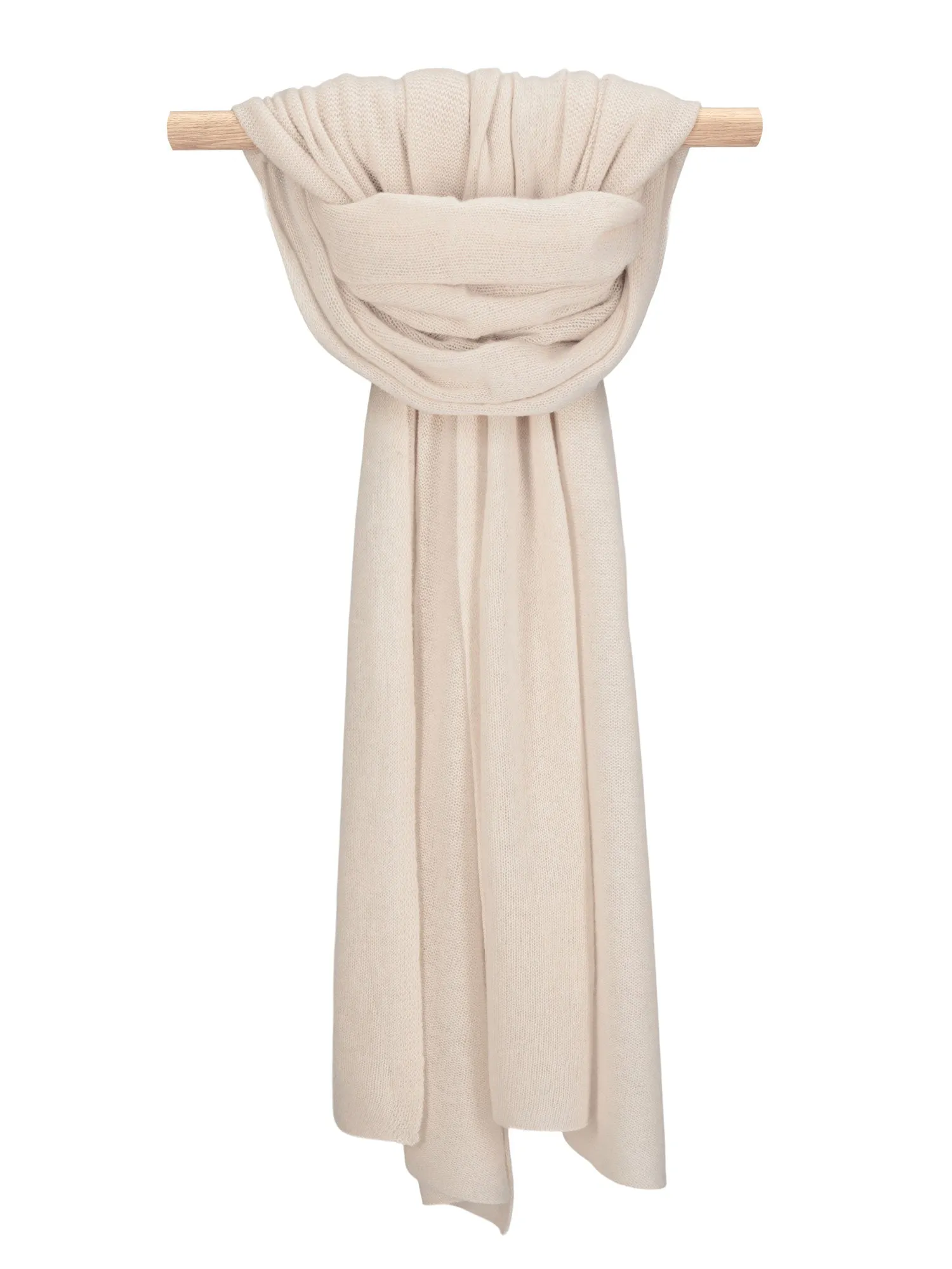 Airy cashmere scarf "Flow" - cream