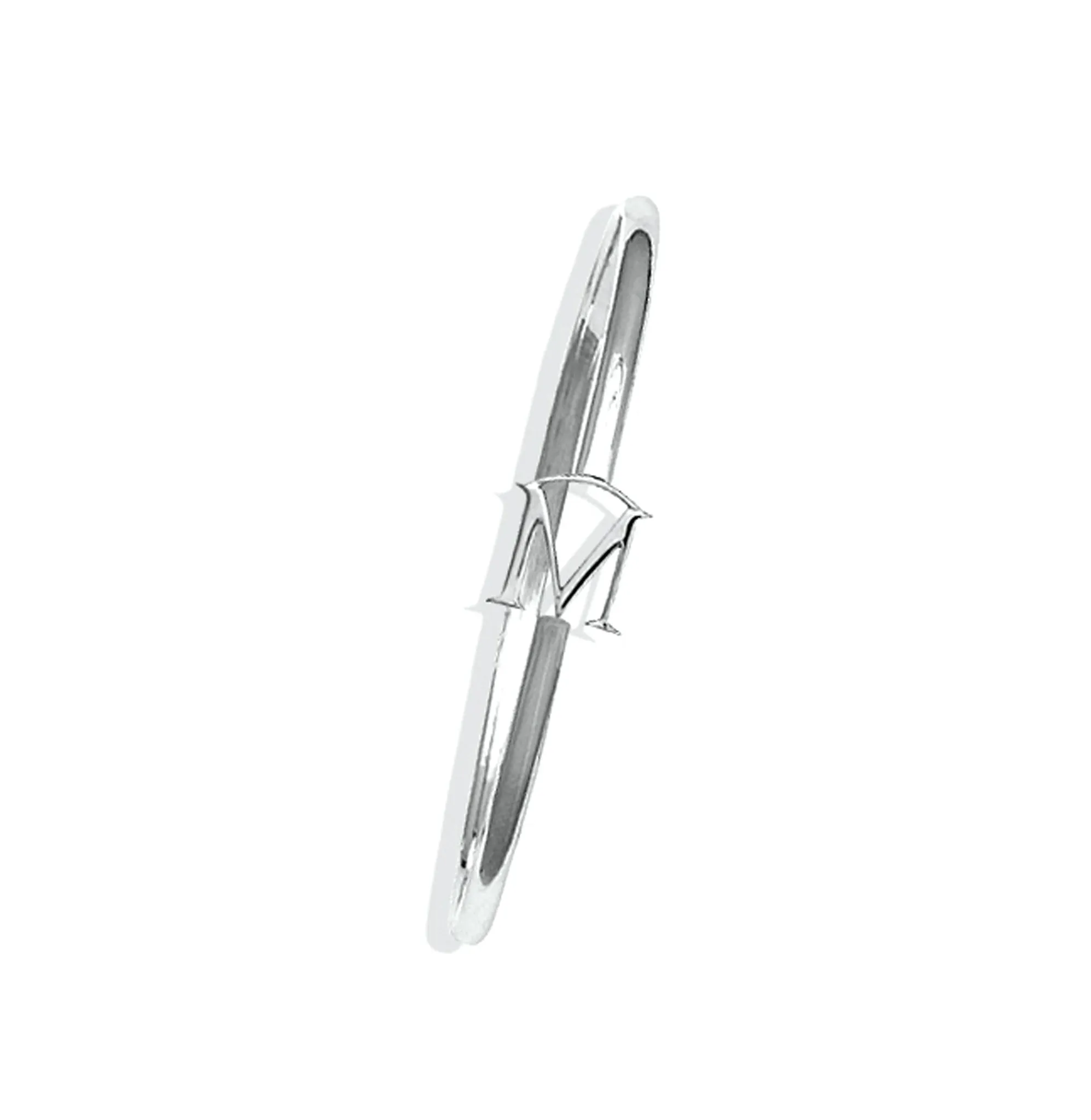 Alice Alphabet Initial Bangle Silver