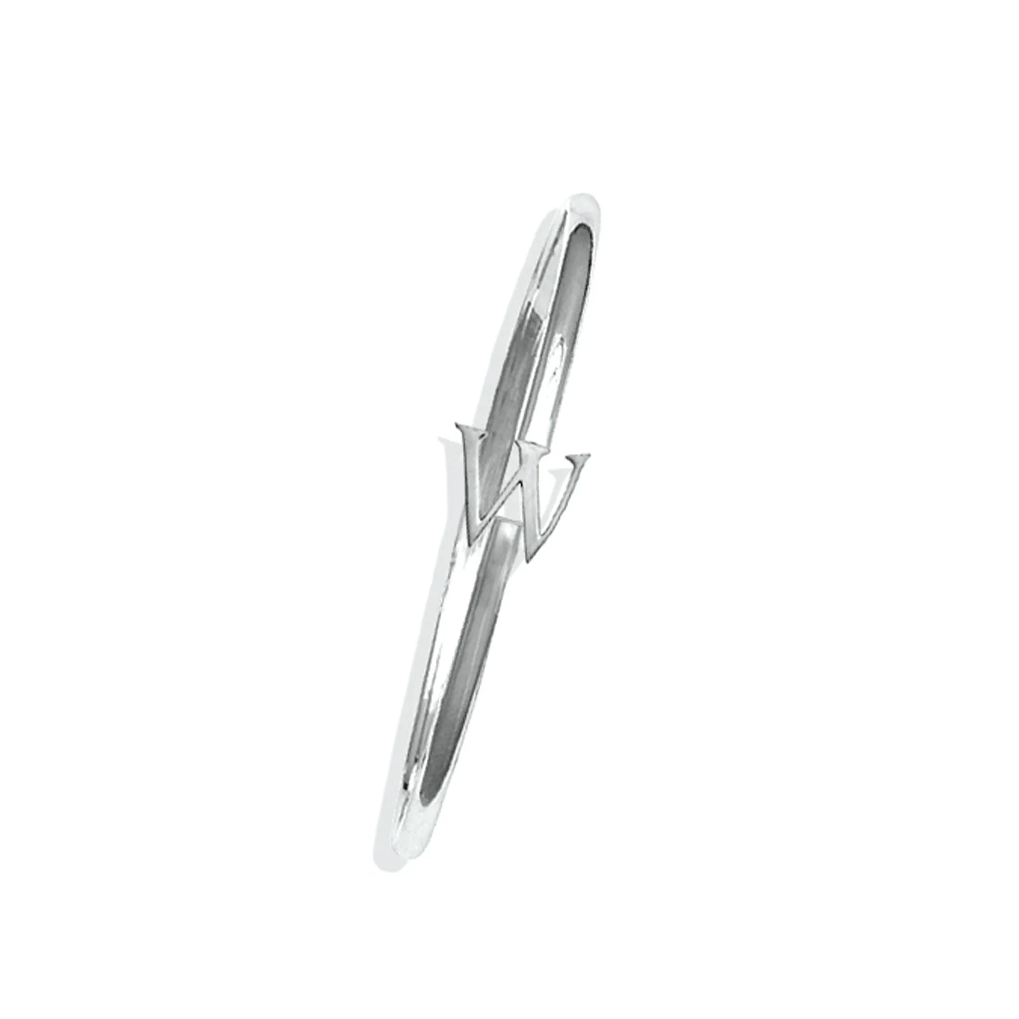 Alice Alphabet Initial Bangle Silver