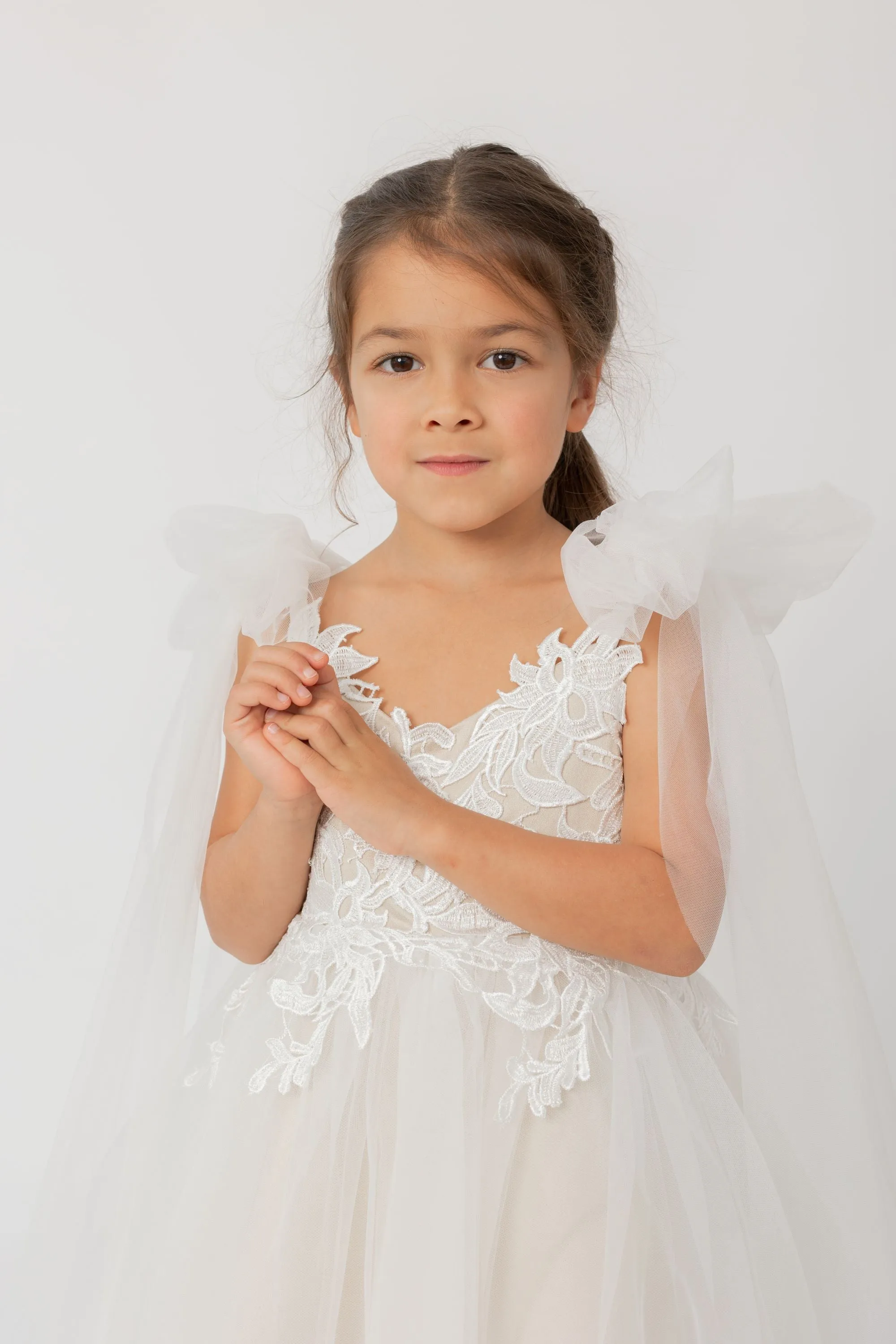 Anastasia - Romantic style lace flower girl dress