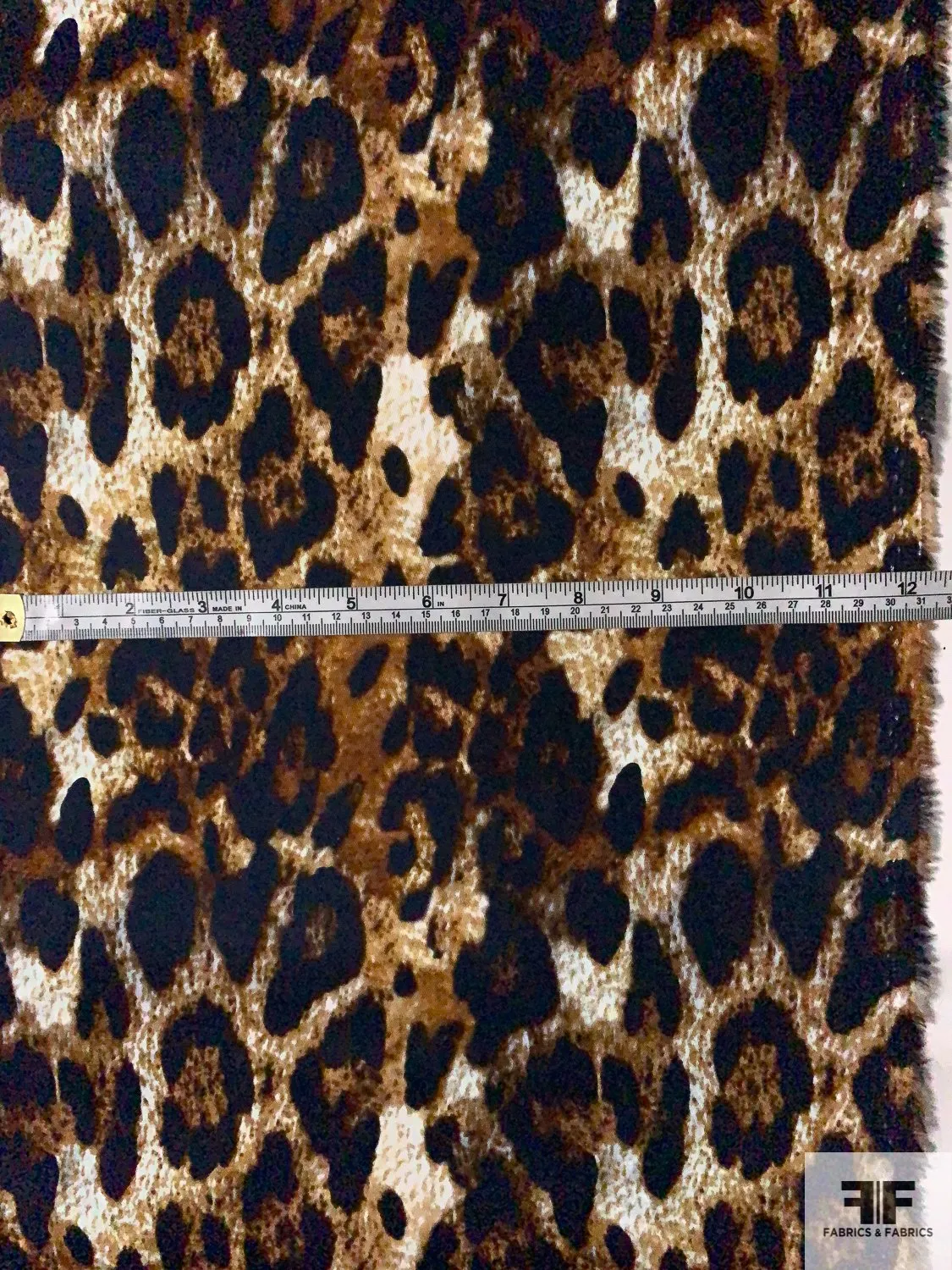 Animal Pattern Printed Stretch Cotton Twill - Navy / Shades of Brown