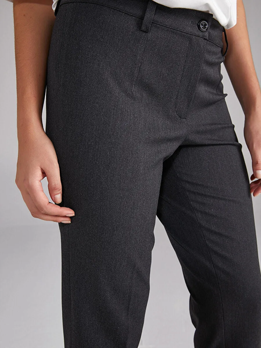 Anthracite Slim Fit PolyViscose Pants 00048