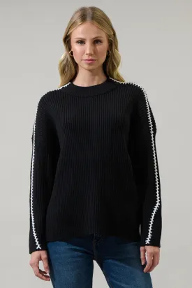 Artesia Crewneck Whipstitch Sweater