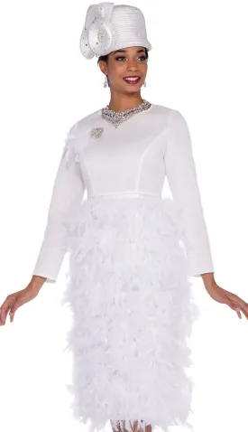 Aussie Austine Church Dress 5928-Off-White