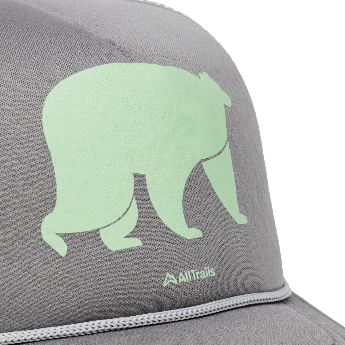 Bear Foam Trucker Hat - Gray/Light Gray