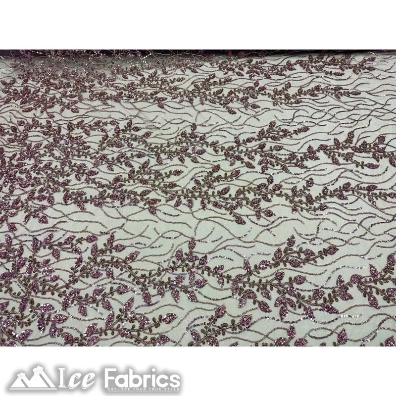 Beautiful Embroidery Floral Lace Sequin Beaded Fabric