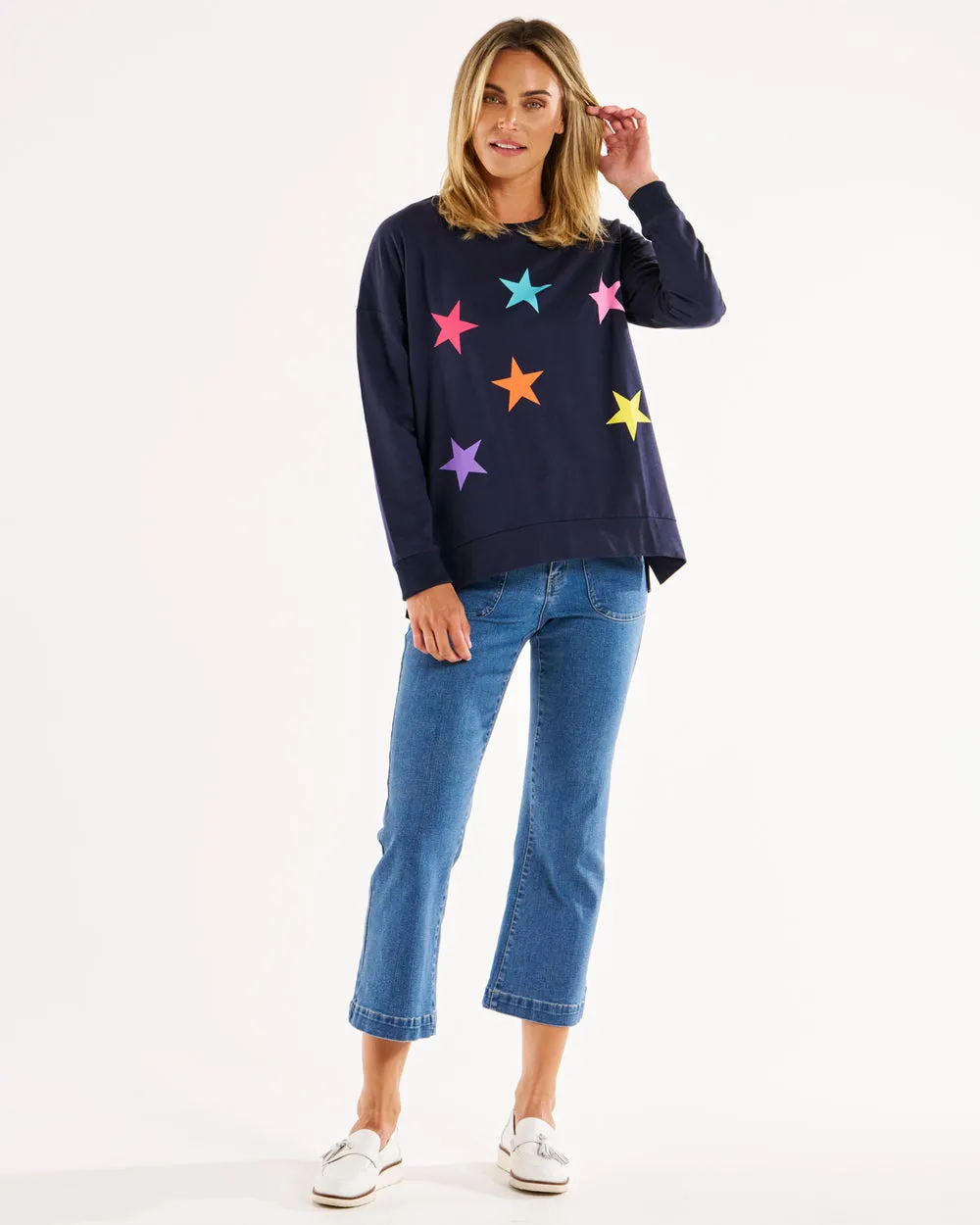 Betty Basics Sienna Star Jumper Star Print