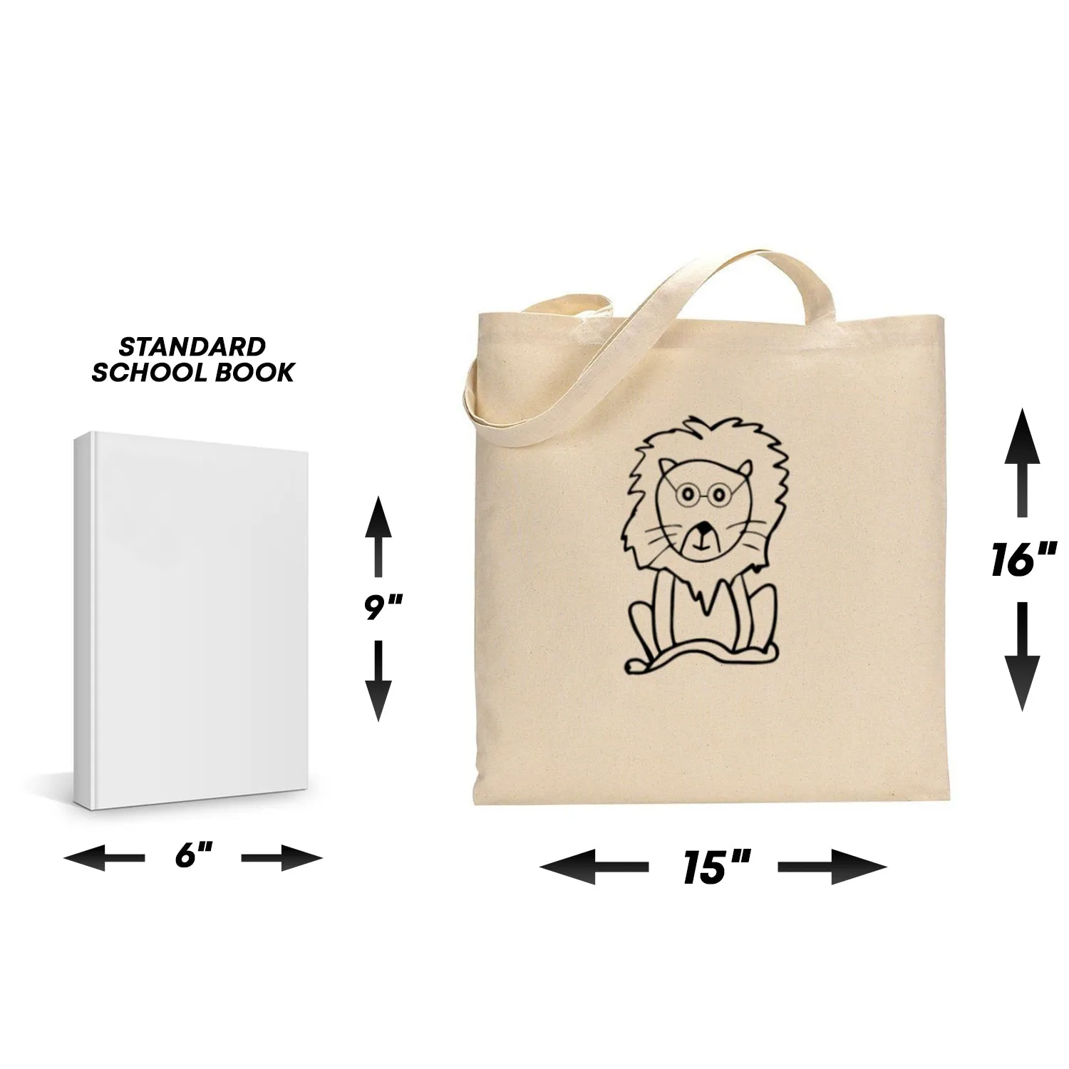 Black Color The Lion King Tote Bag (Basic Level) - Coloring-Painting Bags for Kids