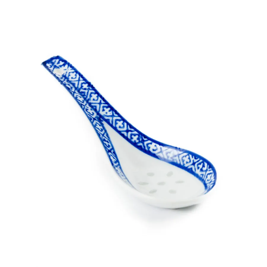 Blue Rice Pattern Rice Spoon, 14cm