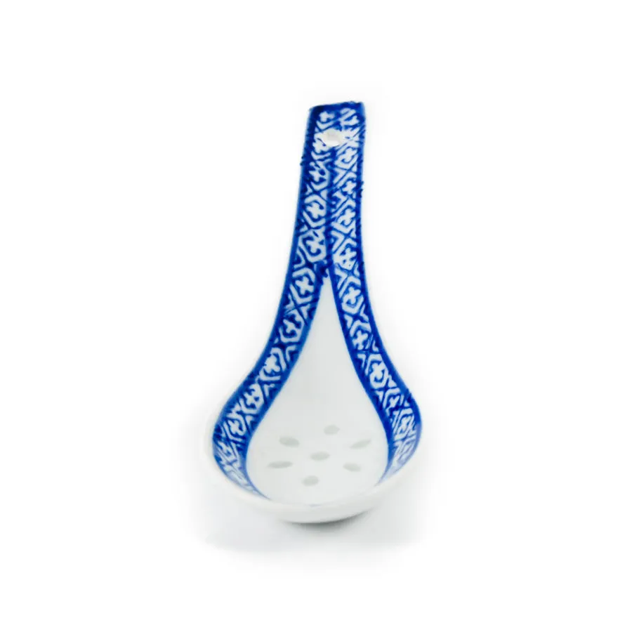 Blue Rice Pattern Rice Spoon, 14cm