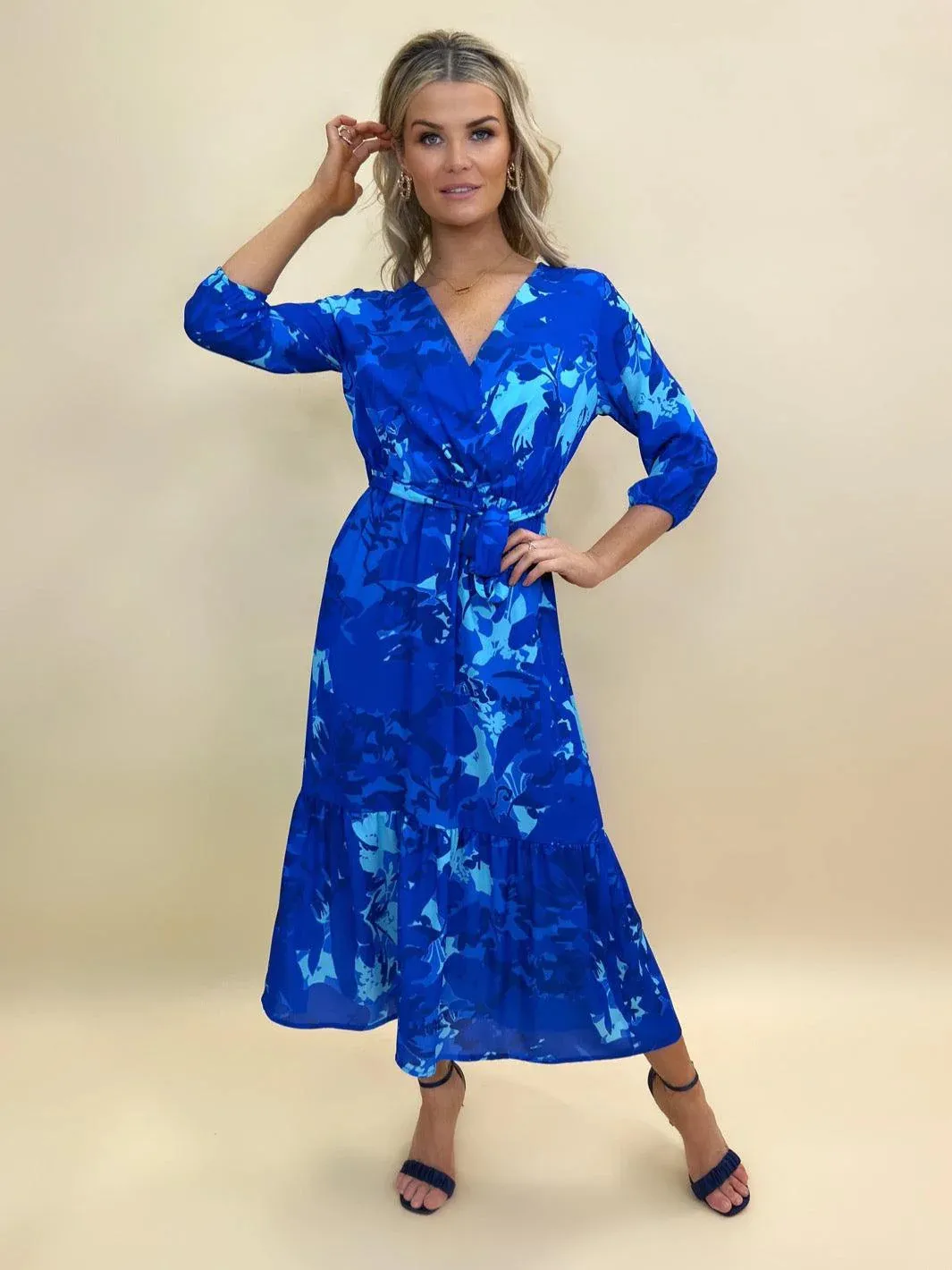 BOHO MIDI DRESS (BLUE/ROYAL BLUE)