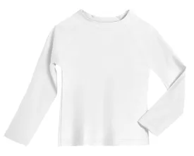 Boys UPF 50  Recycled Nylon Long Sleeve Rashguard | White