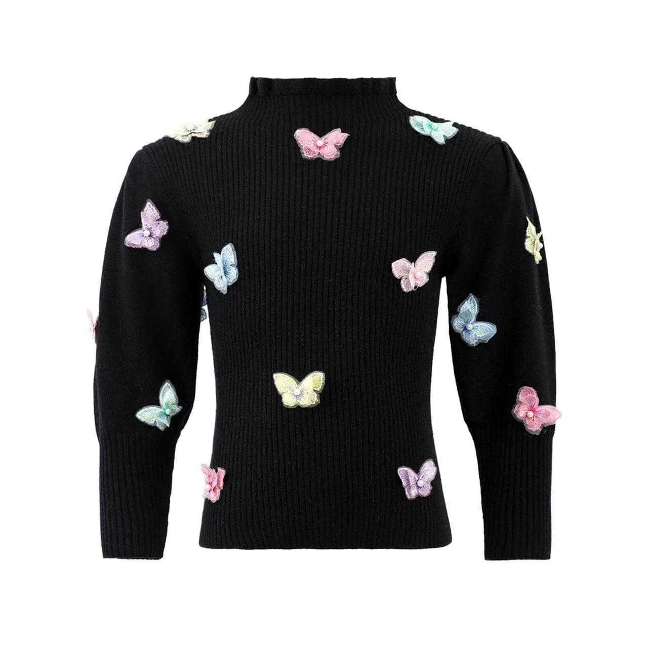 Butterfly Turtleneck Sweater