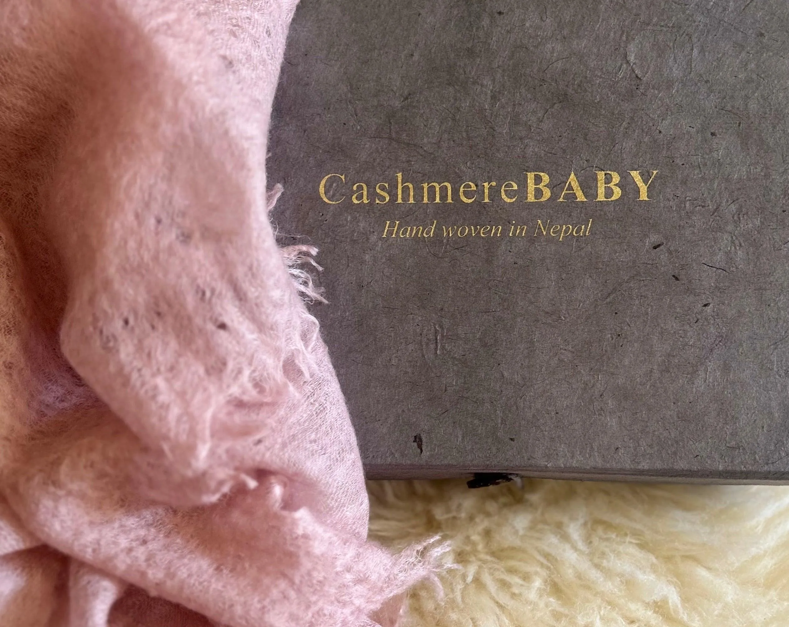 Cashmere Baby Blanket Hand-loomed Rose