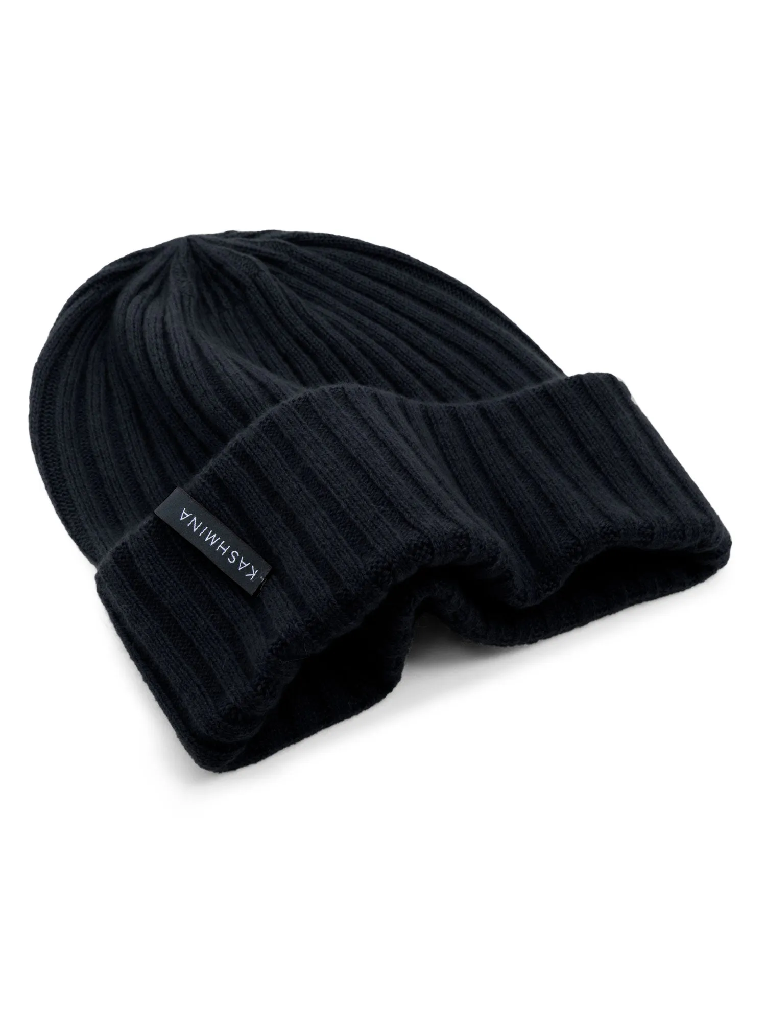 Cashmere beanie "Oda" - black