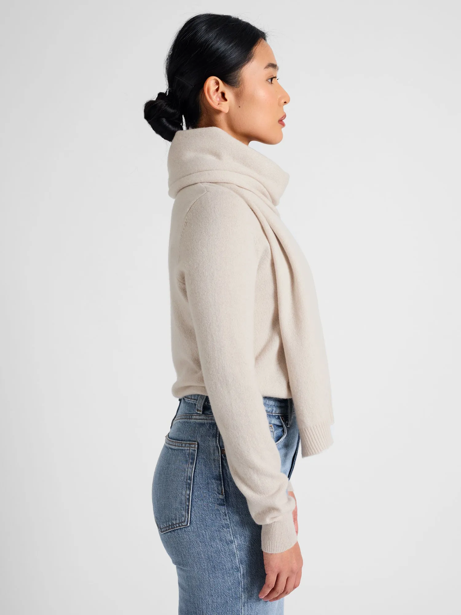 Cashmere scarf "Urban" - cream