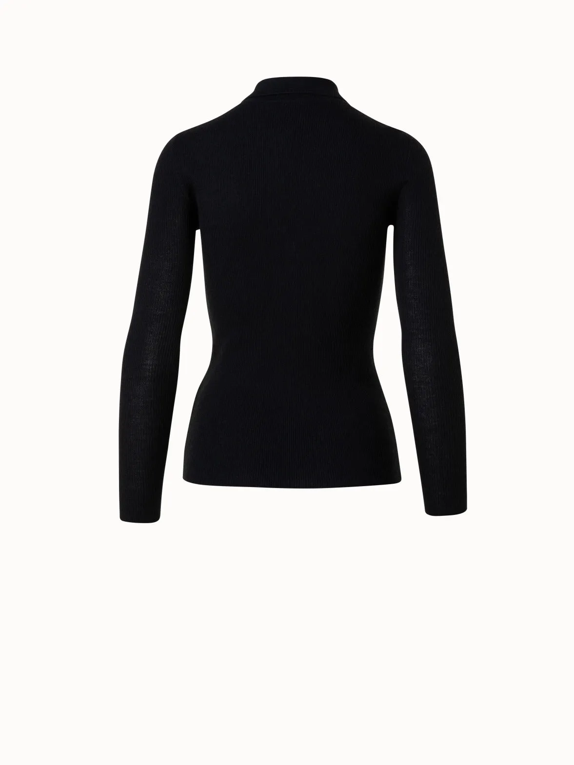 Cashmere Silk Rib Knit Pullover