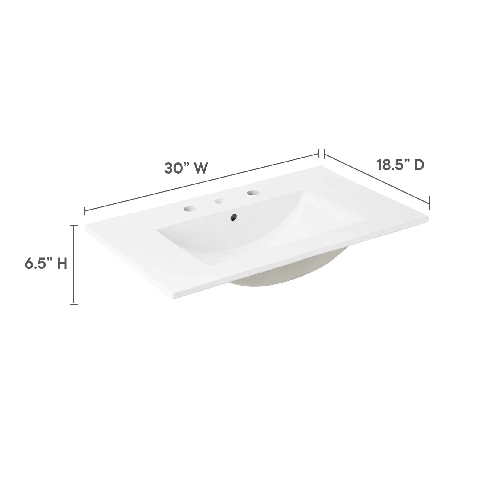 Cayman 30" Bathroom Sink by Modway