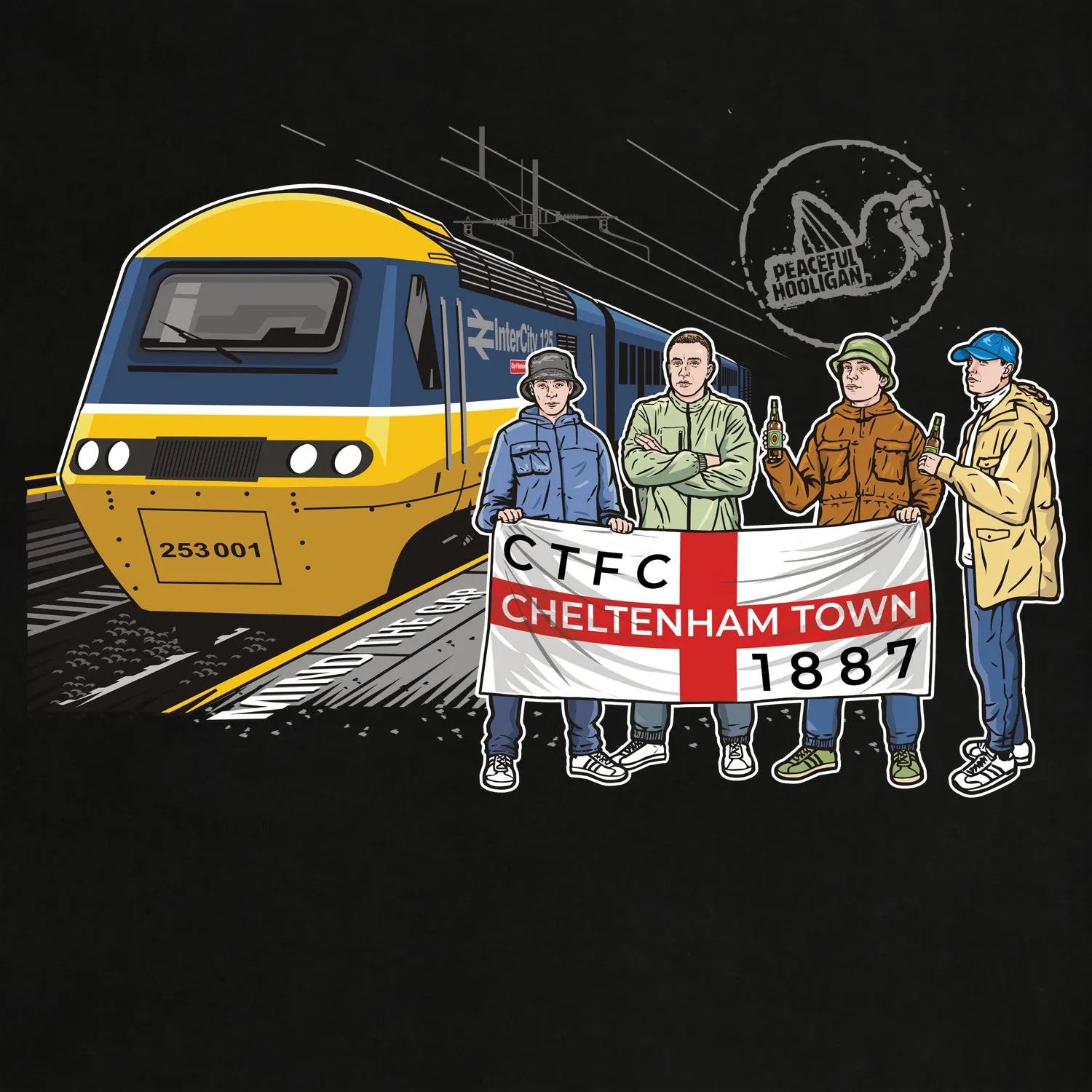 Cheltenham Town Excursions T-Shirt Black