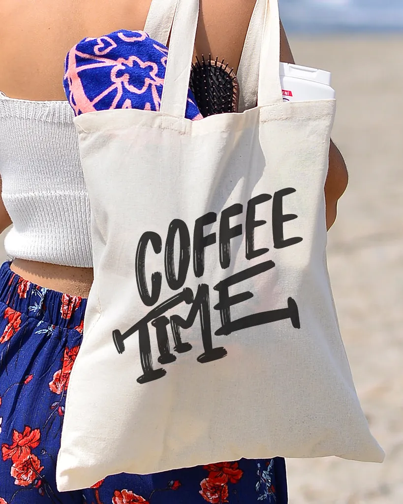 Coffee Time Design - Coffee Shop Tote Bags