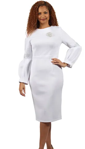 Diana Couture Church Dress 8850-White