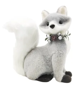 Elegant Woodland Fox Grey and White