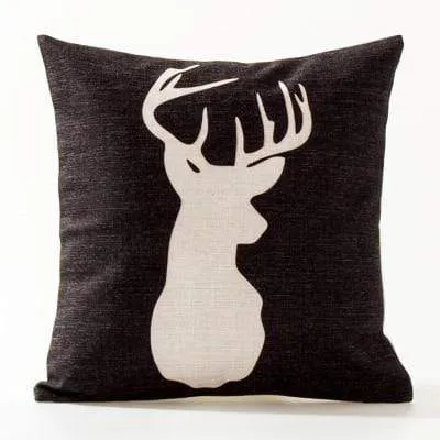 Europe Elephant Deer Geometric Pillow Cushion Cover