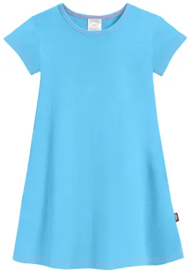 Girls Soft Cotton Jersey Cap Sleeve Dress | Turqy