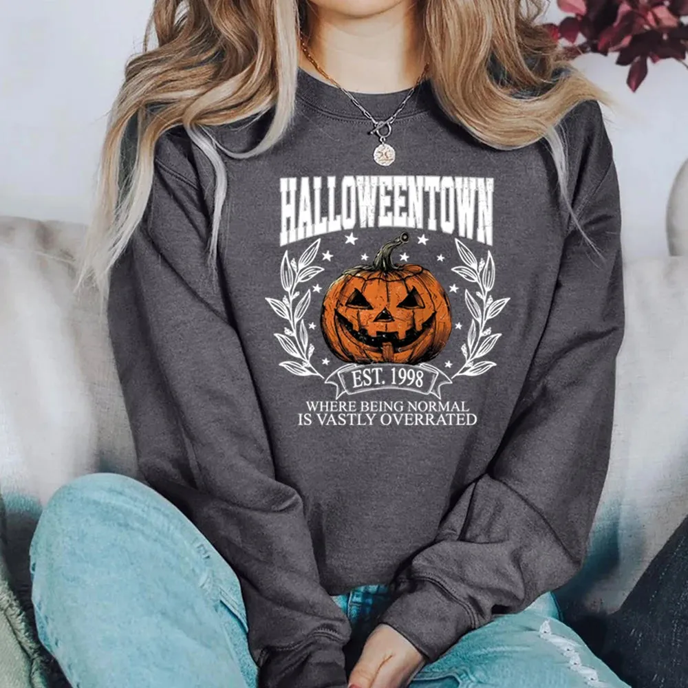 'Halloweentown' Retro Pumpkin Sweater