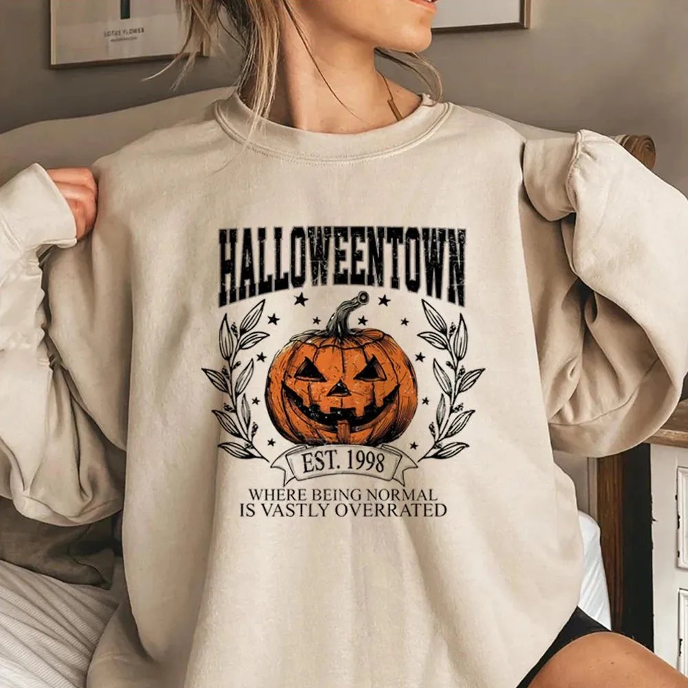 'Halloweentown' Retro Pumpkin Sweater