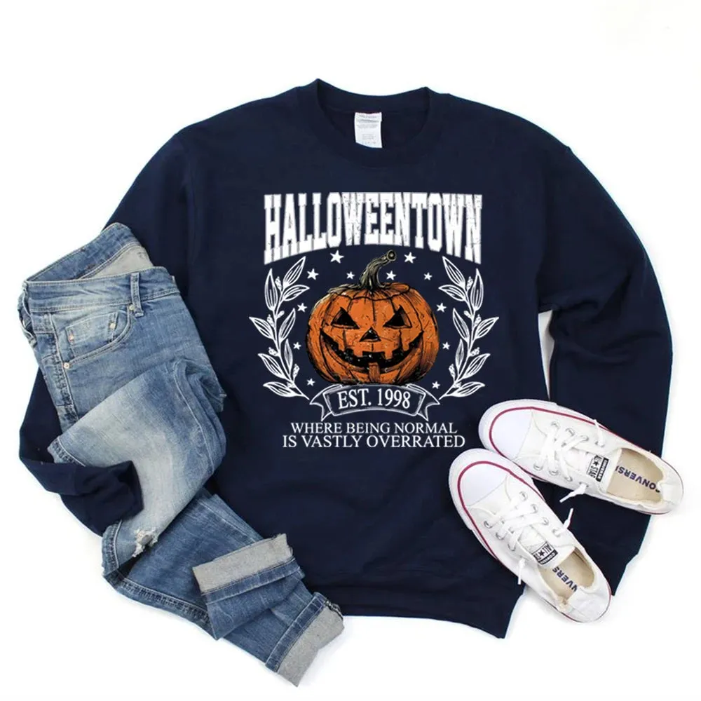 'Halloweentown' Retro Pumpkin Sweater