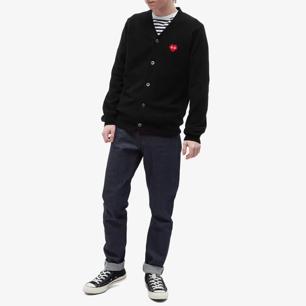 Jumper Comme des Garçons Play Invader Heart V-Neck Cardigan