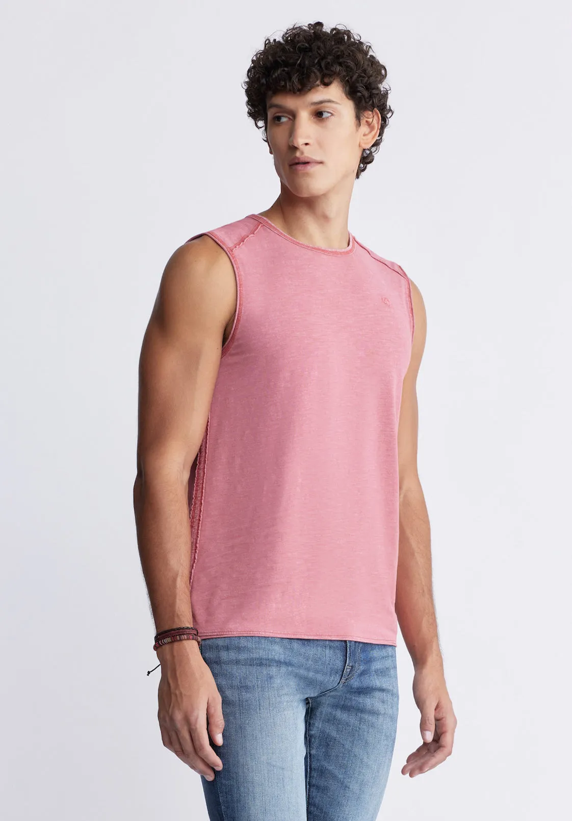 Karmola Men's Sleeveless Top in Mineral Red - BM24235