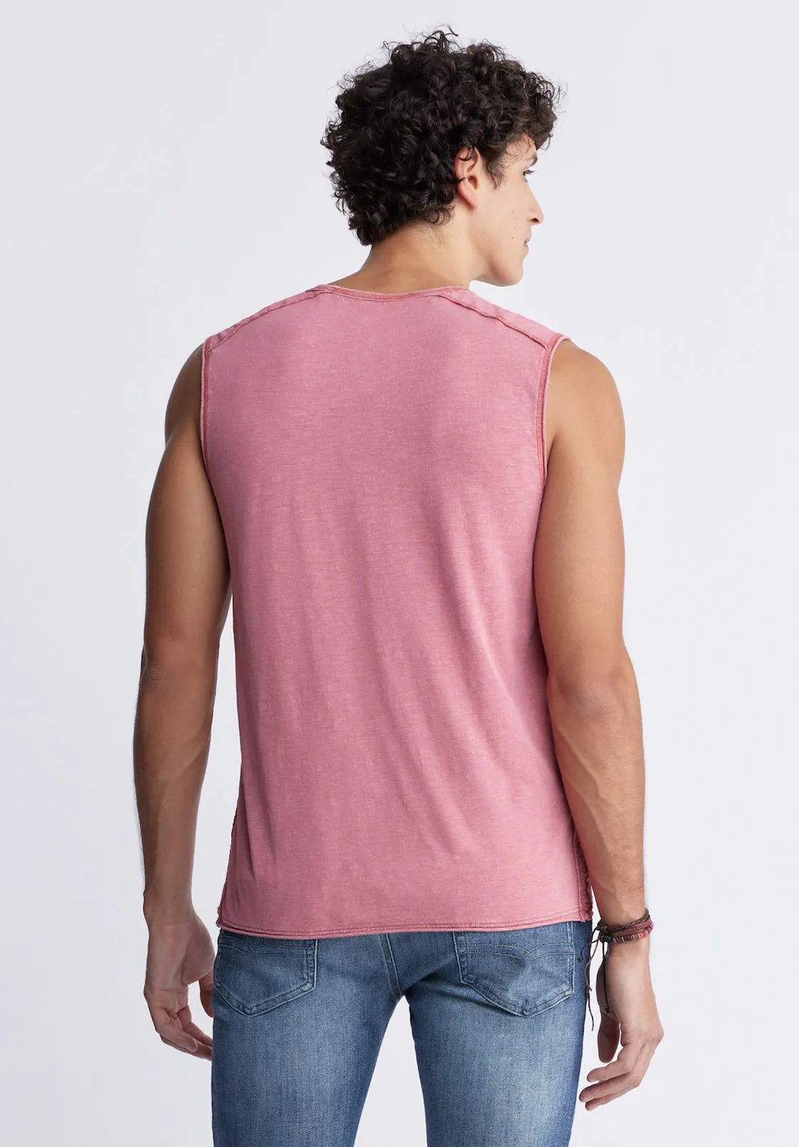 Karmola Men's Sleeveless Top in Mineral Red - BM24235