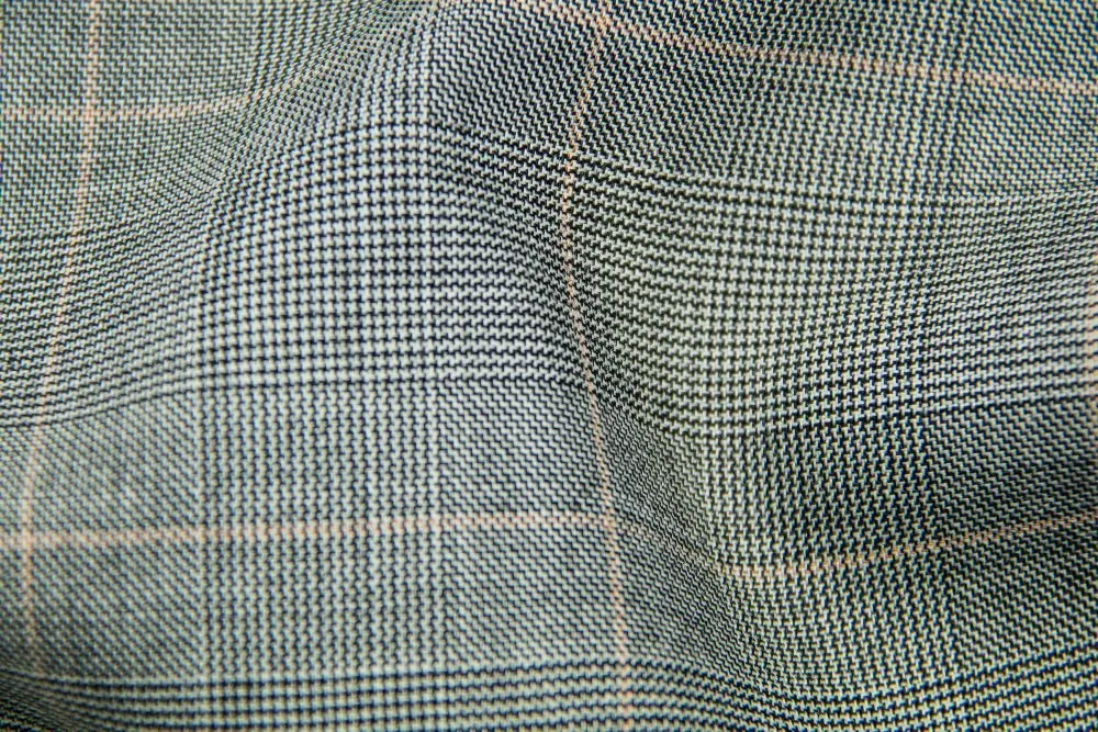 Light Grey Tram Plaid With Salmon Check