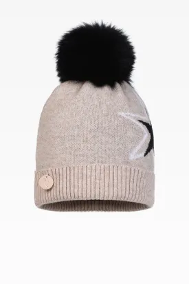 Lola Star Pom Pom Hat - Real Fur