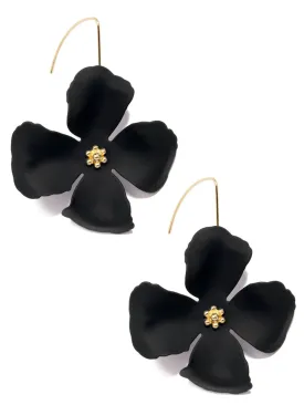 Matte Flower Drop Earring