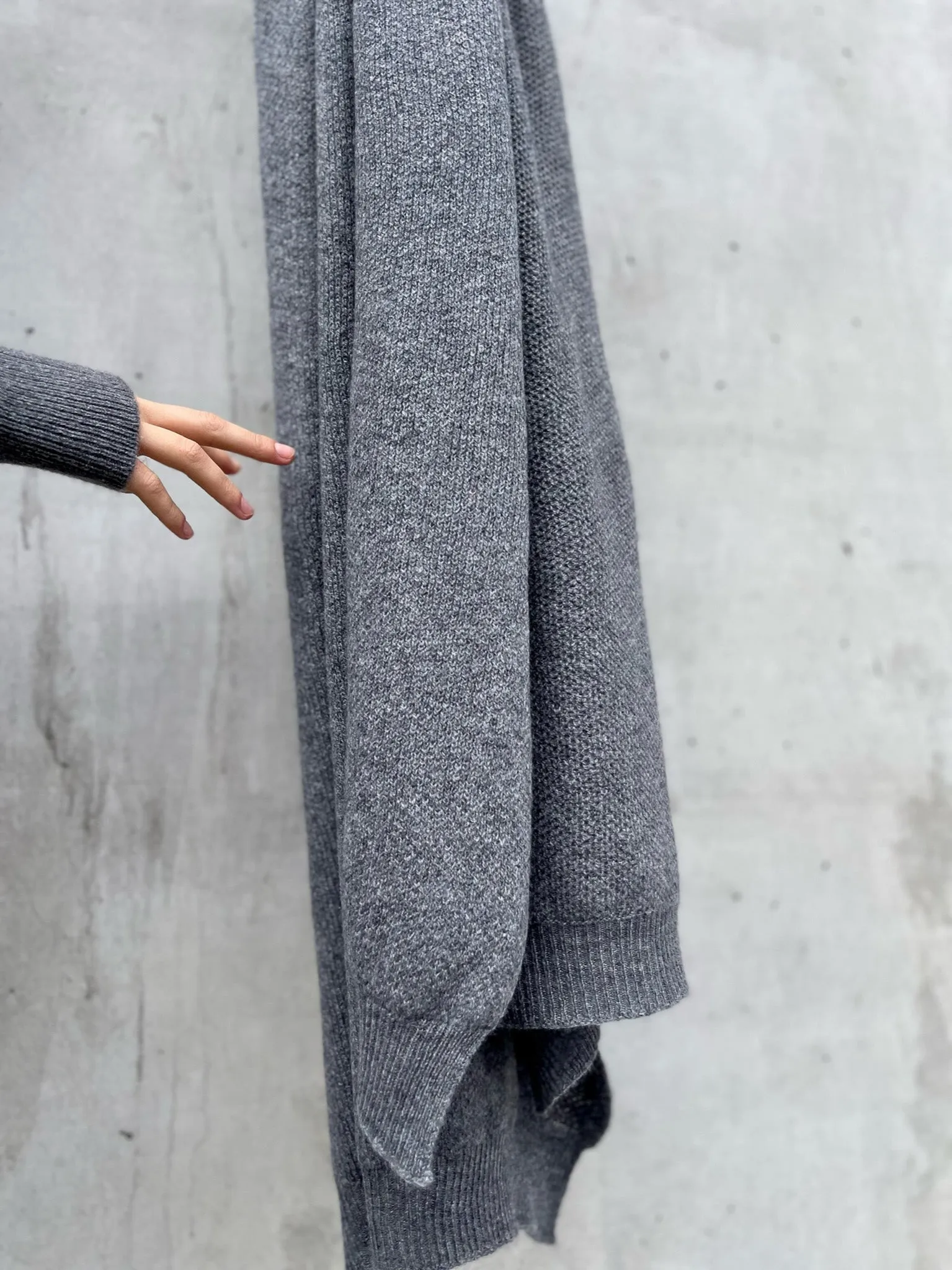 Melange Grey Cashmere Scarf