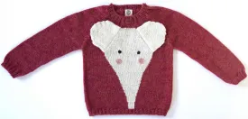 NW530 ELEPHANT ON ROSE SWEATER