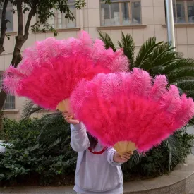 Ostrich Feathers Large Hand Held Fans - 90-130cm Plumas