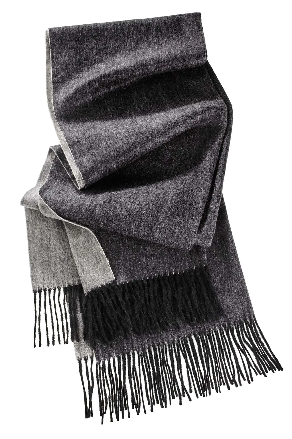 Reversible Cashmere Stole - Charcoal/Cinder