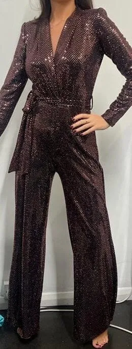 Rose Gold Sequin Jumpsuit