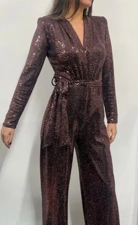 Rose Gold Sequin Jumpsuit