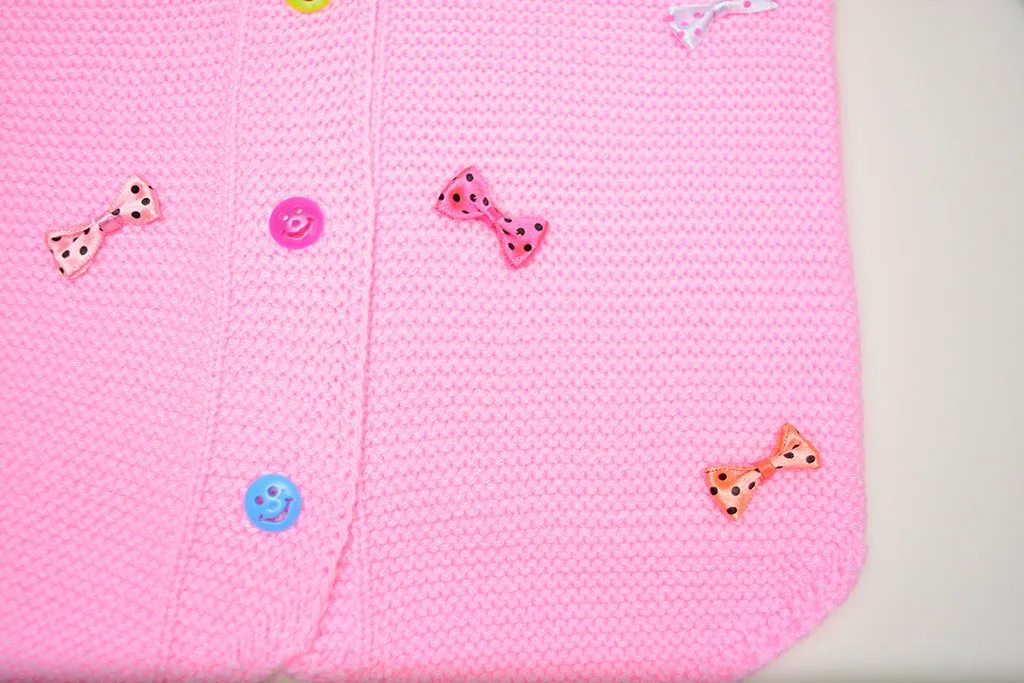 Sleeveless Sweaters For Girls - Button Front Vest for Infants and Toddlers