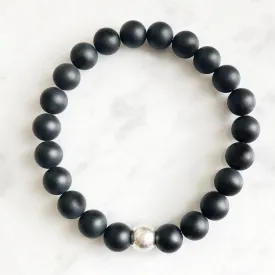 Smooth Onyx Bracelet for Confidence & Power