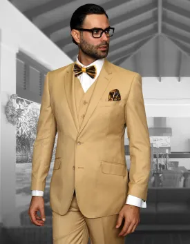 STAVROS 3 PC CHESTNUT MODERN FIT SUIT